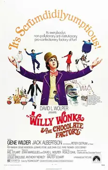 

N0040 WILLY WONKA AND THE CHOCOLATE FACTORY Movie Wall Sticker Silk Fabric Poster Art Indoor Decor Bright