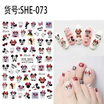 

2 sheets nail art decorations nail sticker tattoo beauty cartoon mouse Decals manicure supplies fake nails accessoires stickers