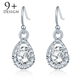 

2018 New Elegant Clear Austria Cubic Zirconia Long Drop Earrings For Women Gold Silver Color Hanging Dangle Earrings Jewelry