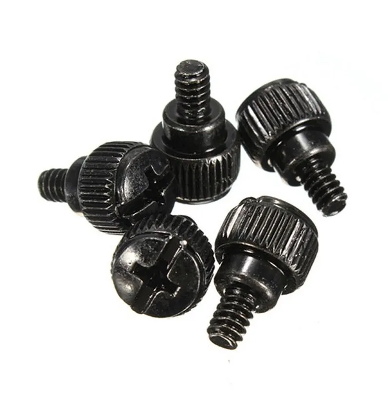 

10Pcs Black 3.5*5mm Thread Teeth Length 5mm Computer PC Case Cooling Fan Toolless Adjustment Screw Thumbscrews Thumb Screw