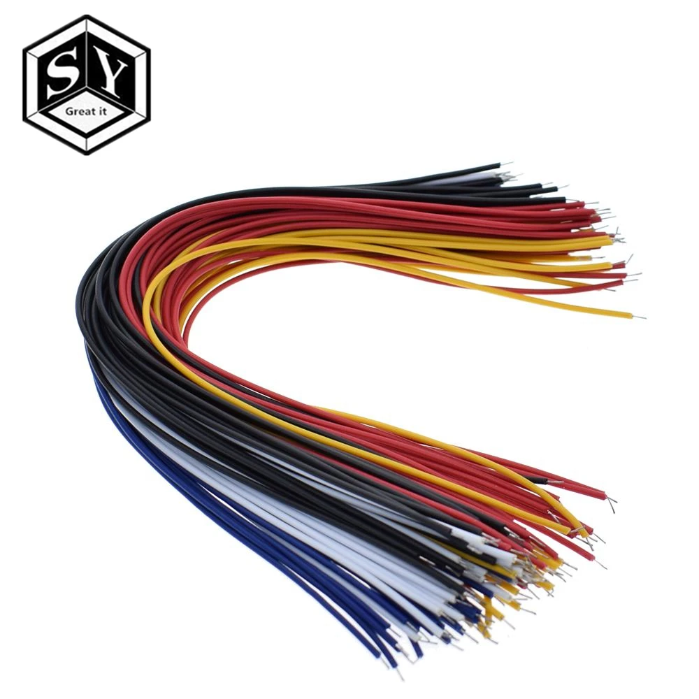 

100PCS Great IT 20CM Color Flexible Two Ends Tin-plated Breadboard Jumper Cable Wires