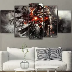 5 шт. Настенные рисунки Assassins Creed Холст Картина Tableau игровая картинка плакаты Decoracion Hogar Nordico настенная живопись