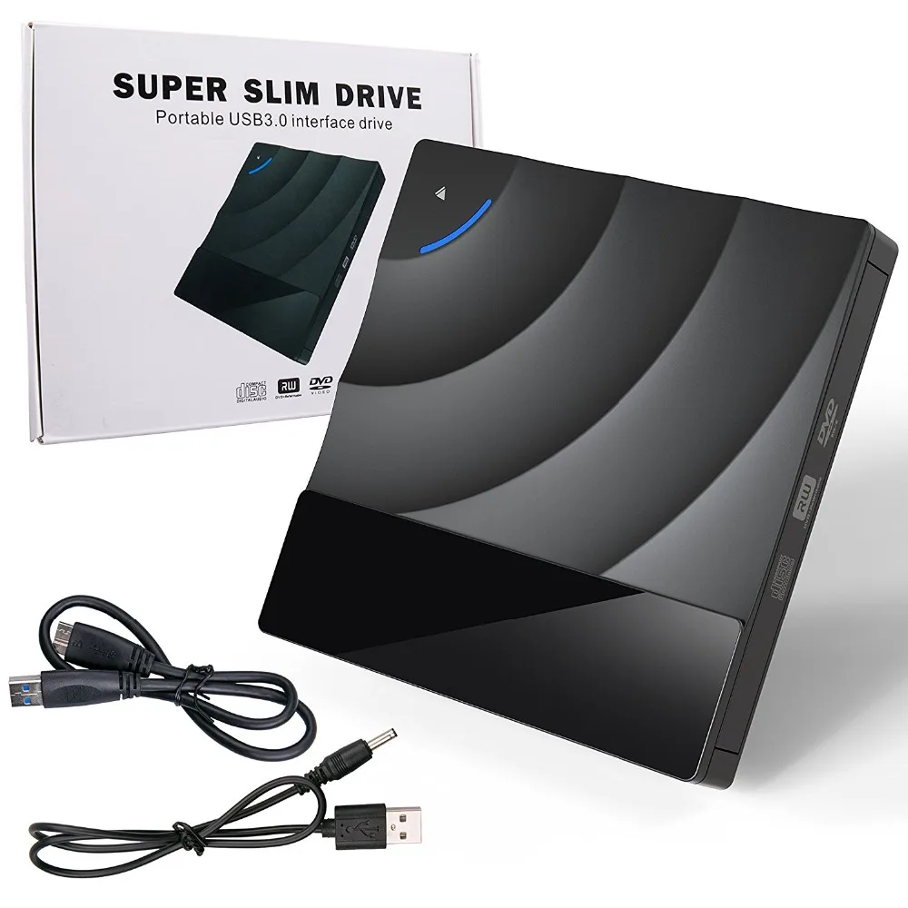 External DVD Drive High Speed USB 3.0 CD DVD Drive For Laptop Desktop Portable Slim CD DVD +/-RW Burner Player Writer Rewriter
