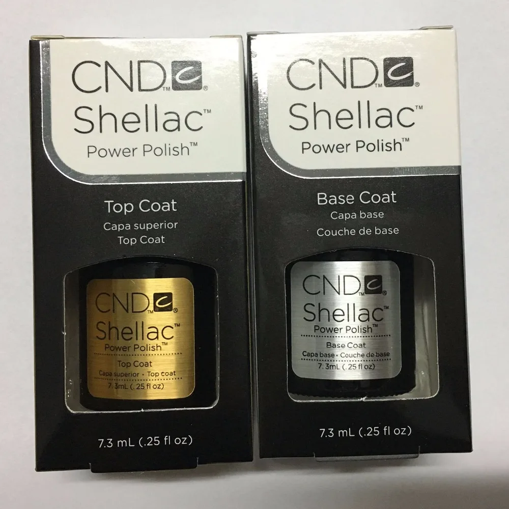 

2Pcs/lot CND Shellac Base Gel and Top Coat Soak Off Nail Gel Polish Total 116Colors the Best Gel Polish for Salon UV Gel Polish