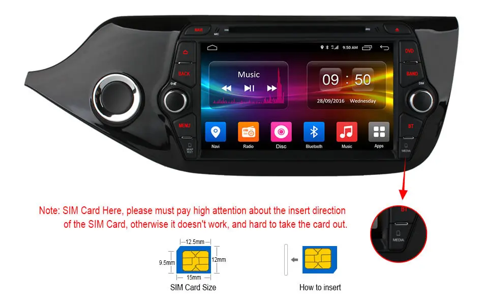 Clearance Ownice C500 4G SIM LTE Octa 8 Core  Android 6.0 For Kia CEED 2013-2015 Car DVD Player GPS Navi Radio WIFI 4G BT 2GB RAM 32G ROM 1