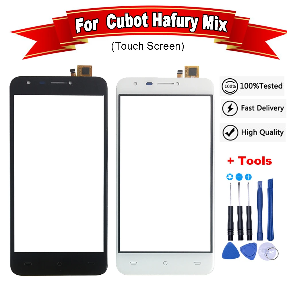 

5.0 inch for Hafury Mix Touch Screen Digitizer Outer Glass Replacement For Cubot Hafury Mix touch Panel Free tools