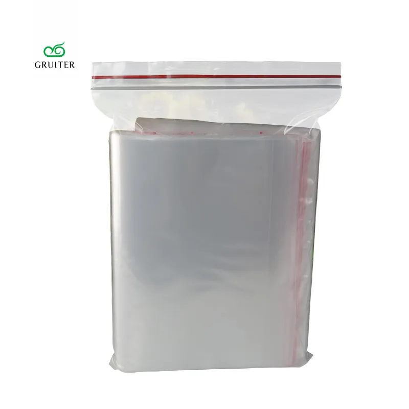 GRUITER Ziplock полиэтиленовый прозрачный мешок для одежды, сумки для ювелирных изделий с застежкой-молнией, Закрывающиеся Пластиковые Полиэтиленовые прозрачные сумки