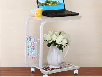 

50*30CM Wood Laptop Table Lazy Bedside Table Leisure Coffee Table Notebook Computer Desk