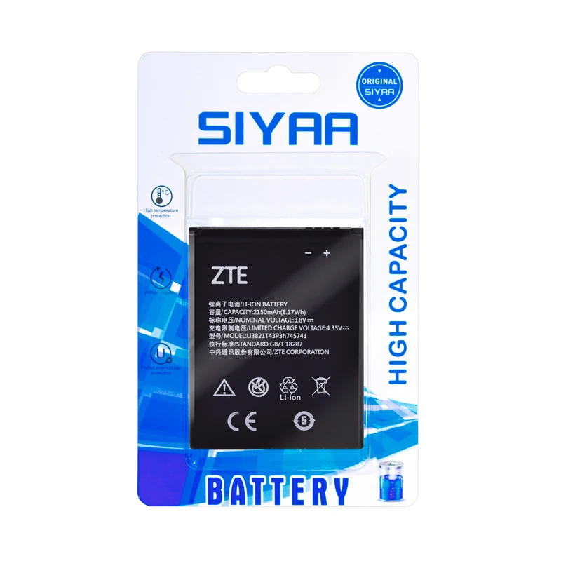 SIYAA аккумулятор LI3821T43P3H745741 для zte Blade L5 PLUS C370 сменный аккумулятор 3,8 в реальная емкость 2150 мАч