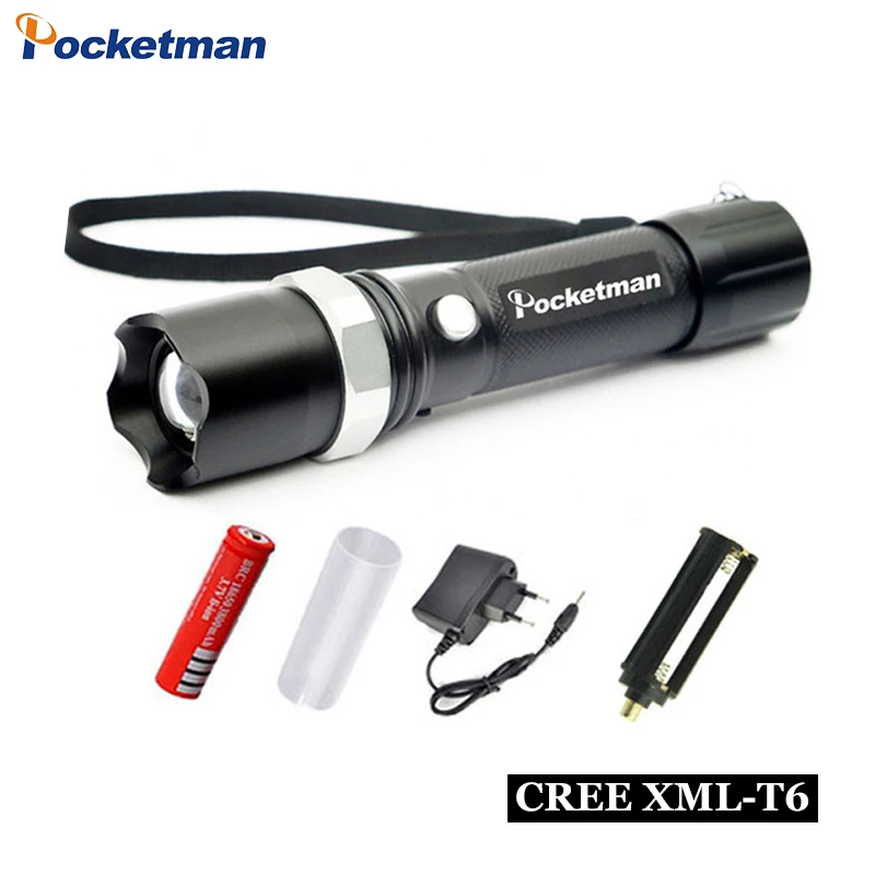 

Powerful LED Flashlight XM-T6 Lantern Rechargeable Torch Zoomable Waterproof AAA/18650 Battery Tactical Light linterna z10