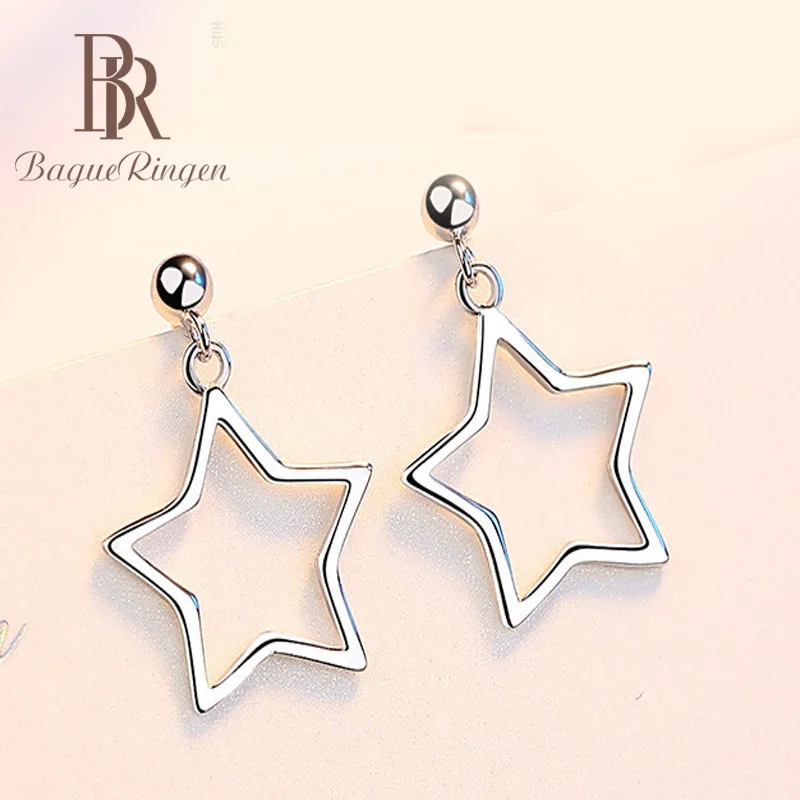 Модные женские серьги Begua Ringen из стерлингового серебра 925 пробы в форме звезды