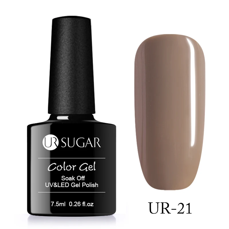 Ur Sugar 7,5 мл цветной УФ-Гель-лак розовый красный полуперманентный замачиваемый УФ светодиодный Гель-лак для ногтей DIY маникюр лак для ногтей - Цвет: UR-21
