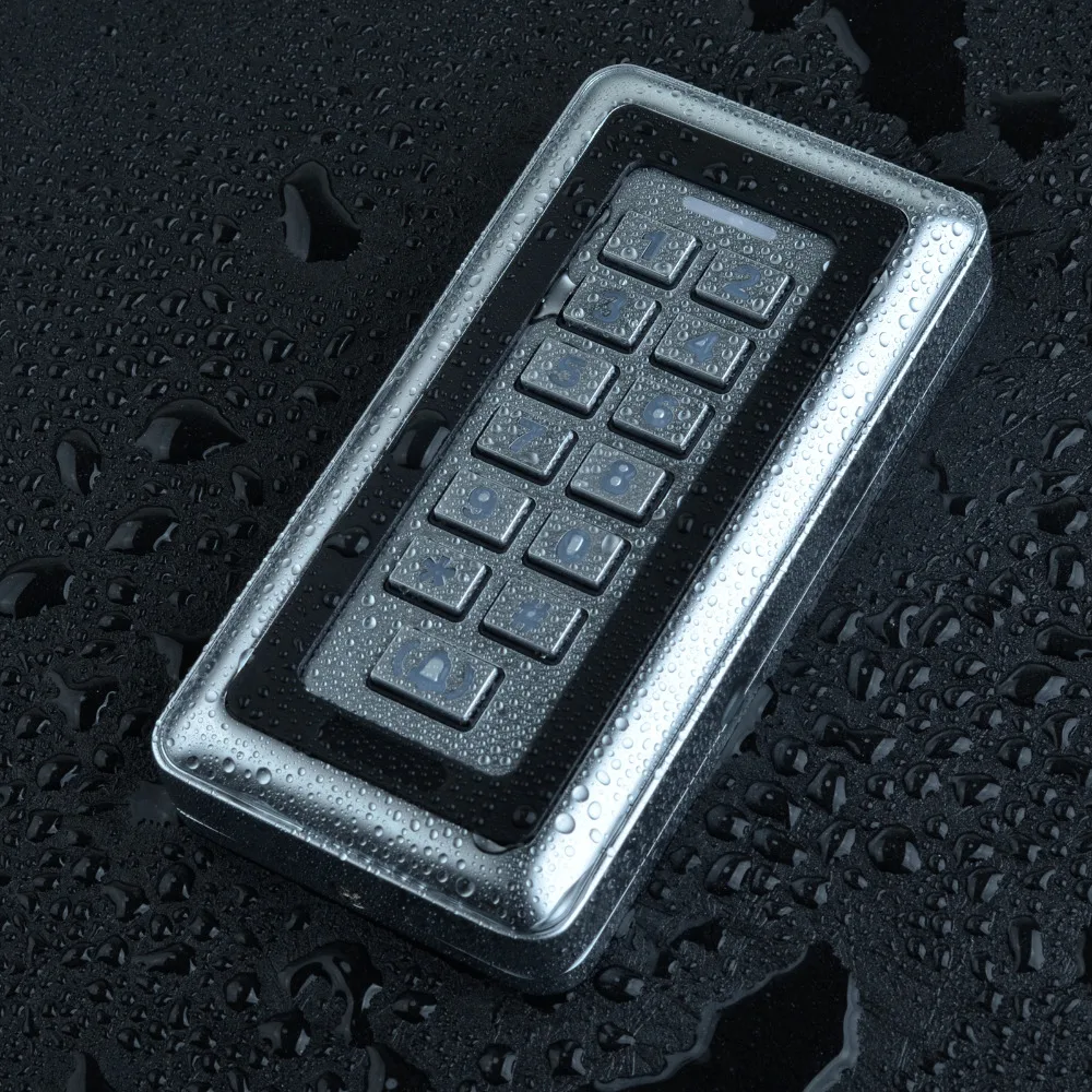 

Stainless Steel Metal Case IP68 Weatherproof EM ID Keypad Standalone Access Control Keypad Wiegand 26 input and output 125Khz