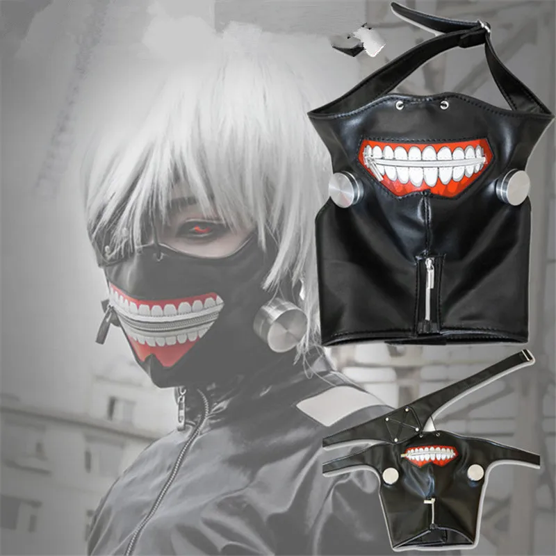 

Halloween Hot Animation Cosplay Mask Wig Tokyo Ghoul Kaneki Kenkin Study Controllable Zipper Mask Men and women Applicable