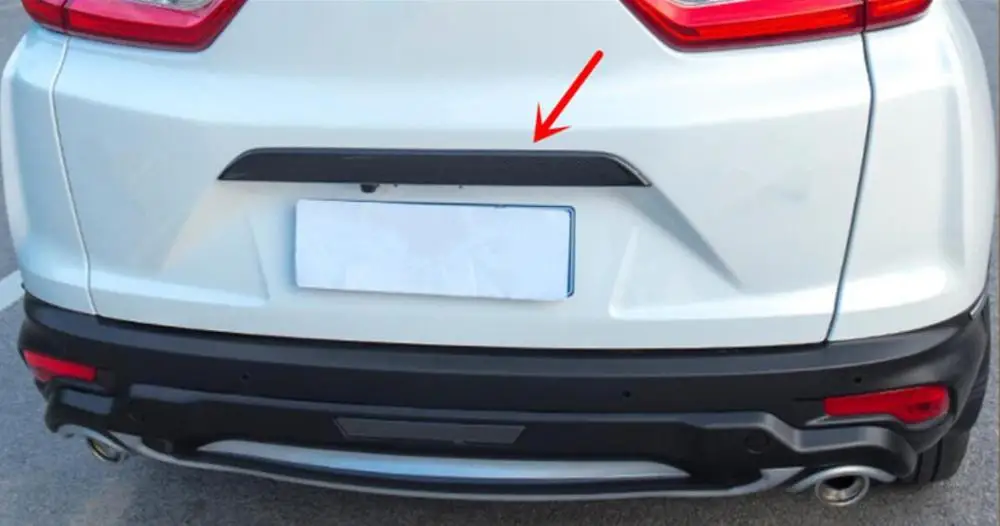 

1Pcs ABS Chrome Carbon Fiber Style Trunk Rear Lid Cover Trim Car Accessories Fit For Honda CR-V CRV 2017 2018