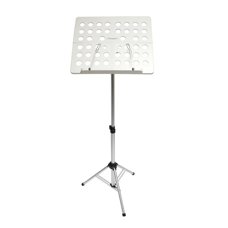 

Flanger Folding Music Tripod Stand Holder Sheet Aluminum Alloy+ABS + Carrying Bag Musical Instruments(White)