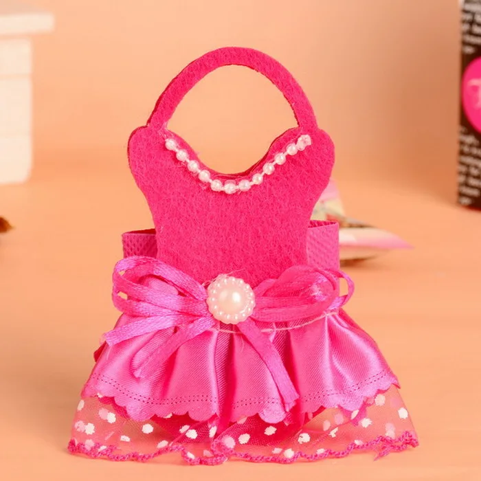 Новое поступление, розовая и красная коробка конфет на свадьбу, дизайнерское платье, сумка 24 шт