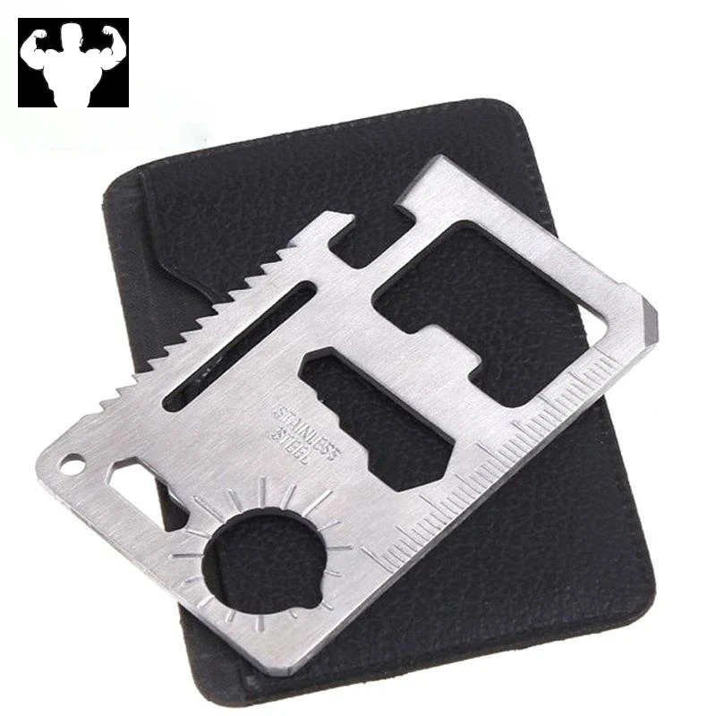 

11in1 multi-tool outdoor hunting survival camping pocket military credit card knife outdoor gadget function tool