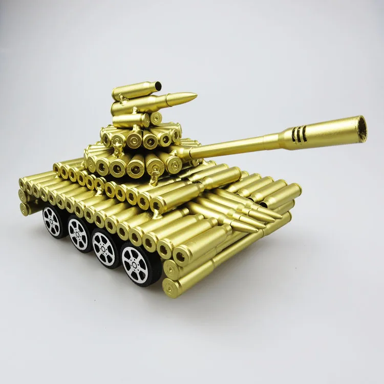 

24*12.5*13cm Alloy tank model, bullet shell crafts, bullet shell style decoration home statue