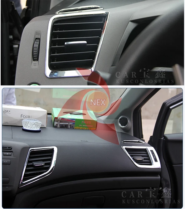 Air-conditioning outlet decoration High-pitched sound cover auto parts Car Accessories for Honda civic 9gen 2013 2014 Air-conditioning outlet decoration High-pitched sound cover auto parts Car Accessories for Honda civic 9gen 2013 2014