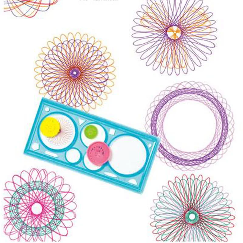 

Magic Ruler Spirograph Drawing Children's Educational Toys Multifunction Variety Kids Gift 4 Colors Available Christmas Gift