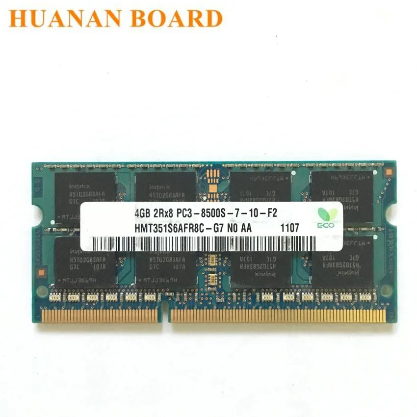 4G 2Rx8 PC3-8500S DDR3 1066 МГц 4 Гб памяти для ноутбука 4G pc3 8500S 1066 МГц модуль для ноутбука SODIMM ram Hynix chipset