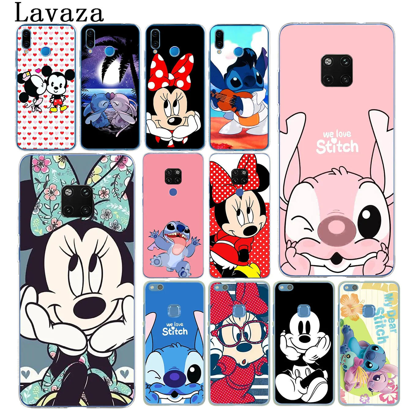 

Lavaza mickey minnie mouse Lilo Stitch Hard Phone Case for Xiaomi Redmi k20 7A 6A 4A Note 7 5 6 Pro 4 4X Plus Cover