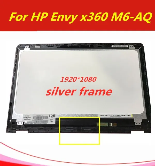15," FHD ips lcd сенсорный экран дигитайзер сборка+ рамка для hp ENVY X360 M6-AQ серии