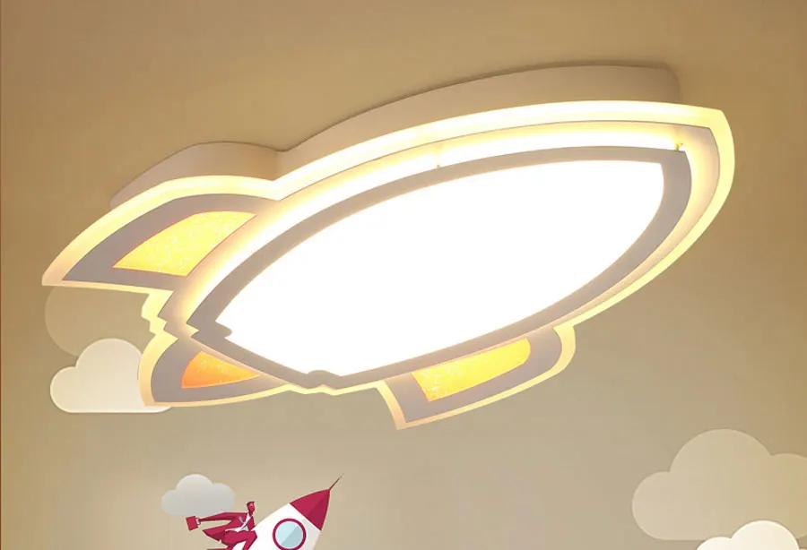 Ceiling Lamp Rocket Shape For Child Cabinet Bedroom Light