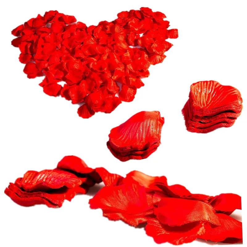 200pcs Wedding Rose Petals Silk Artificial Decorative Flower Rose Petals Romantic Fashion Party Valentine Decoration Wholesale