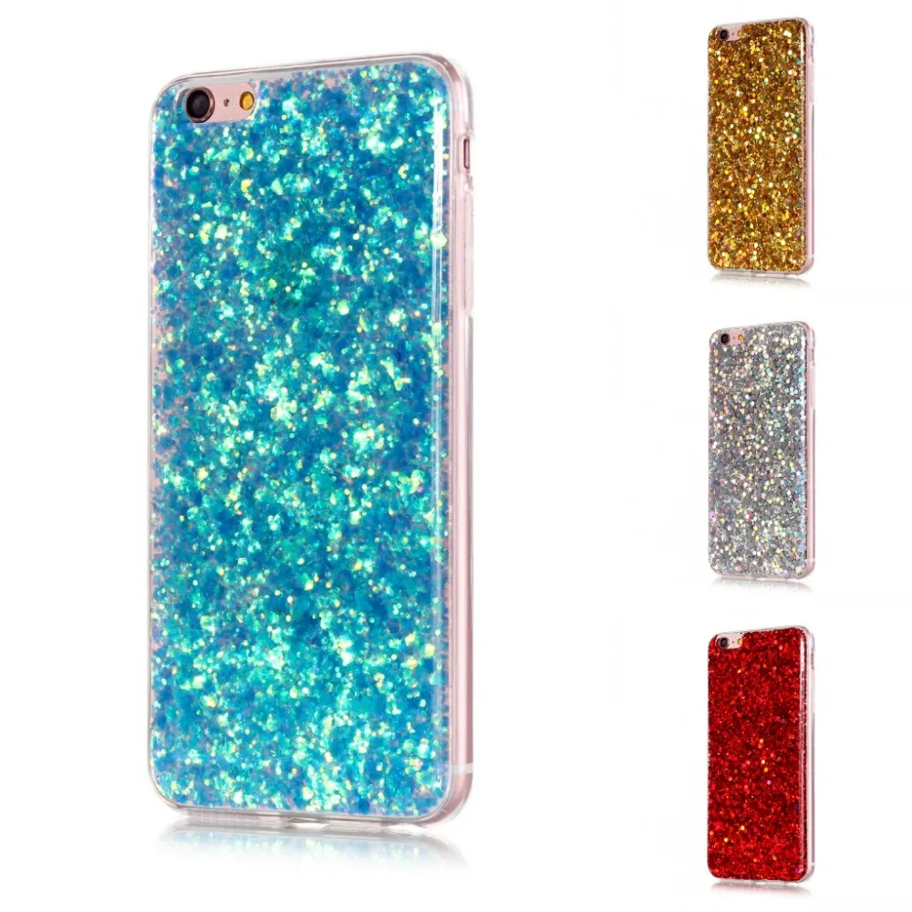 New fashion Shining Glitter colorful plastic with tpu case