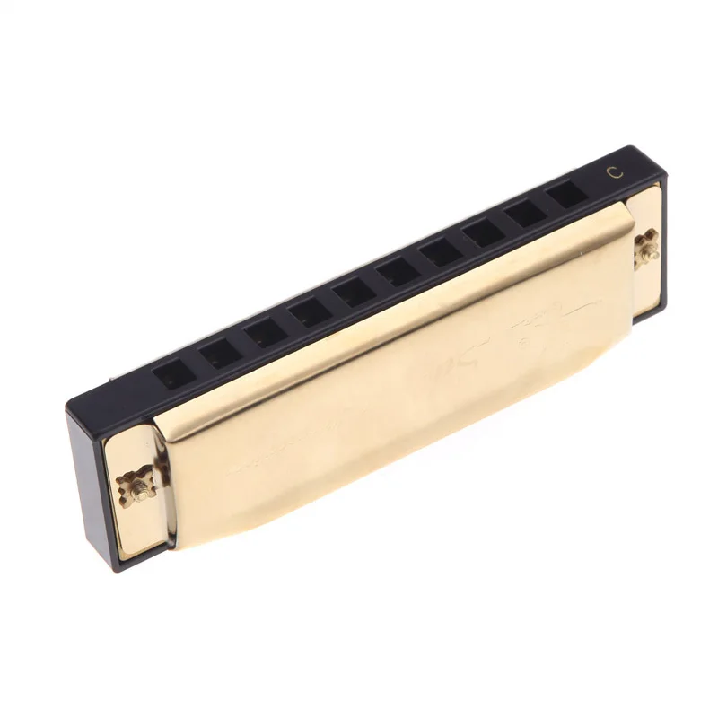 Лебедь 10 отверстий диатоническая Губная гармошка Ключ C Reed Blues Harp из нержавеющей