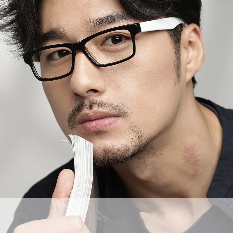 

Products Fashion Retro Square Women Men Eyeglasses Frame Vintage Reading Plain Glasses Optical Clean Lens Eyewear White Red