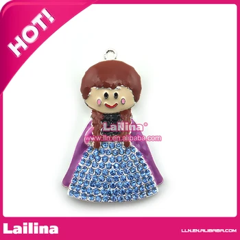 

48mm enamel elsa charm /Chunky princess pendant & charm