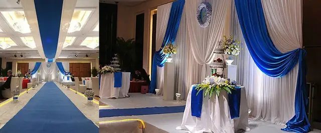 Wedding Idea 6x3m Ready Made Wedding Backdrop With Pleated Swags