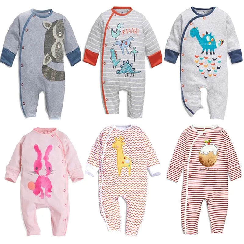 

Baby Boys Girls Spring Autumn Warm Cartoon Clothing Romper Newborn High Quality Fashion Casual Long Cotton Clothes Jumpsuits