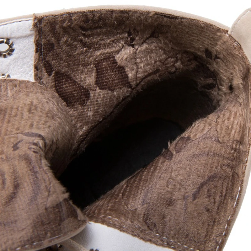QPLYXCO/женские полусапожки на танкетке; коллекция года; модная качественная обувь из флока на шнуровке; сезон осень-зима; женские ботильоны; 871-5