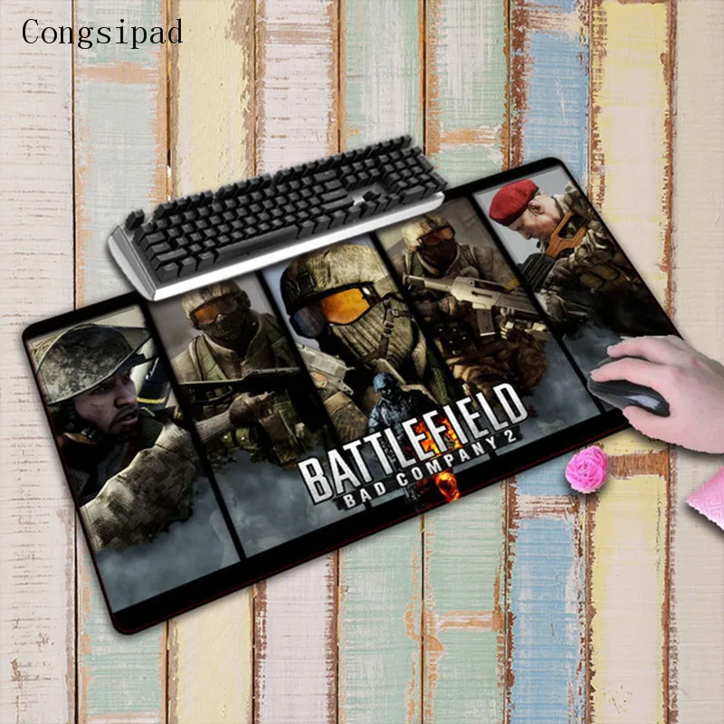 Congsipad Free Shipping Speed Version Mice Rubber Large Locking Edge Mousepad Size 400*900*3mm Gaming Mousepa For battlefield