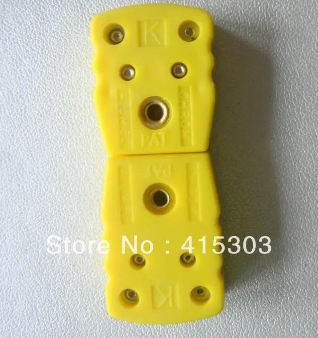 

Miniature KC Type thermocouple Connector Male and Femal yellow Color Flat Pin thermocouple plug