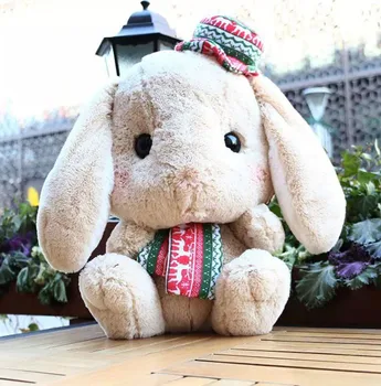 

New lop rabbit stuffed doll soft cute white rabbit plush toys children baby kids toy rabbit doll Valentine's Day birthday gift