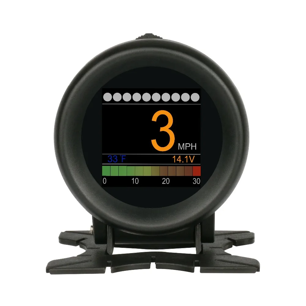 

AUTOOL X60 Multi-function Digital Turbo Boost Pressure Meter Alarm Speed Oil Water Temp Gauge 12V OBDII Code Reader