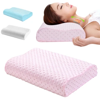 

New 3 Colors Memory Foam Pillow Orthopedic Pillows Latex Neck Pillow Fiber Slow Rebound Soft Pillow Massager Cervical Health