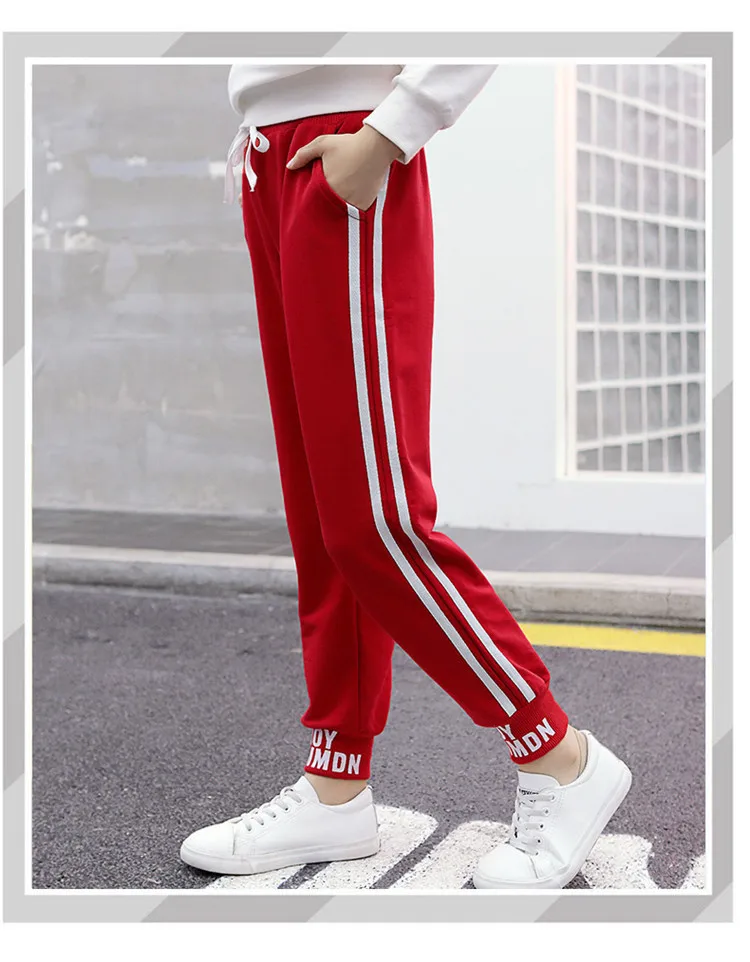 Children's wear and fleece girls sports pants autumn and winter new ...