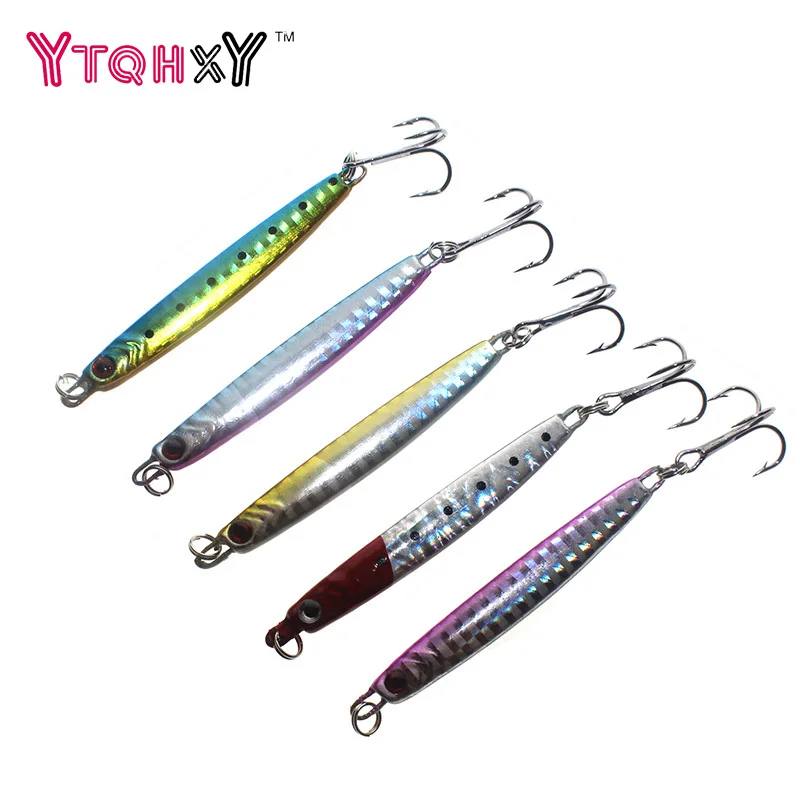 

1 Pcs Metal Jig 14g Fishing Lure Spoon 3D Eyes Lead Fish Lure Isca Artificial With Hook Baits Metal Jigging Lures WQ8088