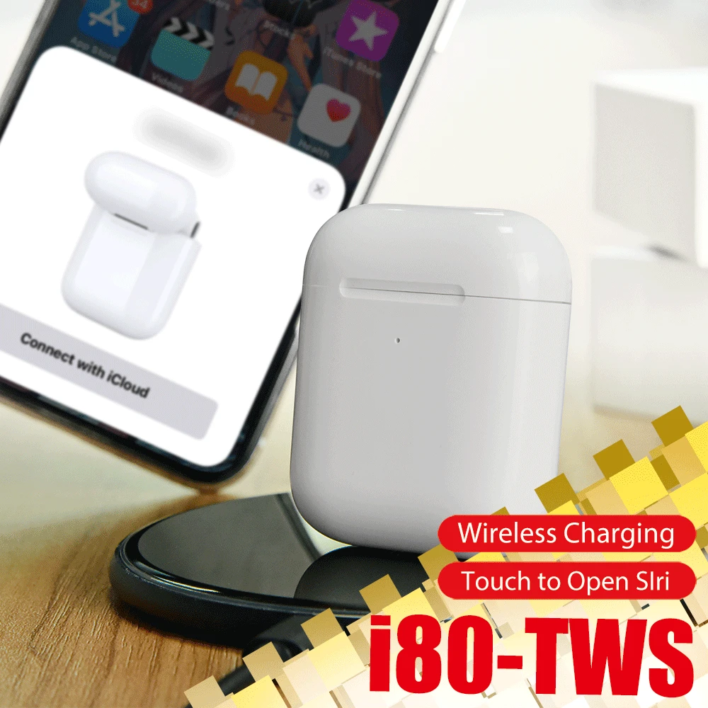 

i80 TWS Pop up 1:1 Replica 2nd Gen Wireless Charging Earphone i80 Plus PK w1chip i12 i30 TWS Wireless Earphones PK i10 i100 TWS