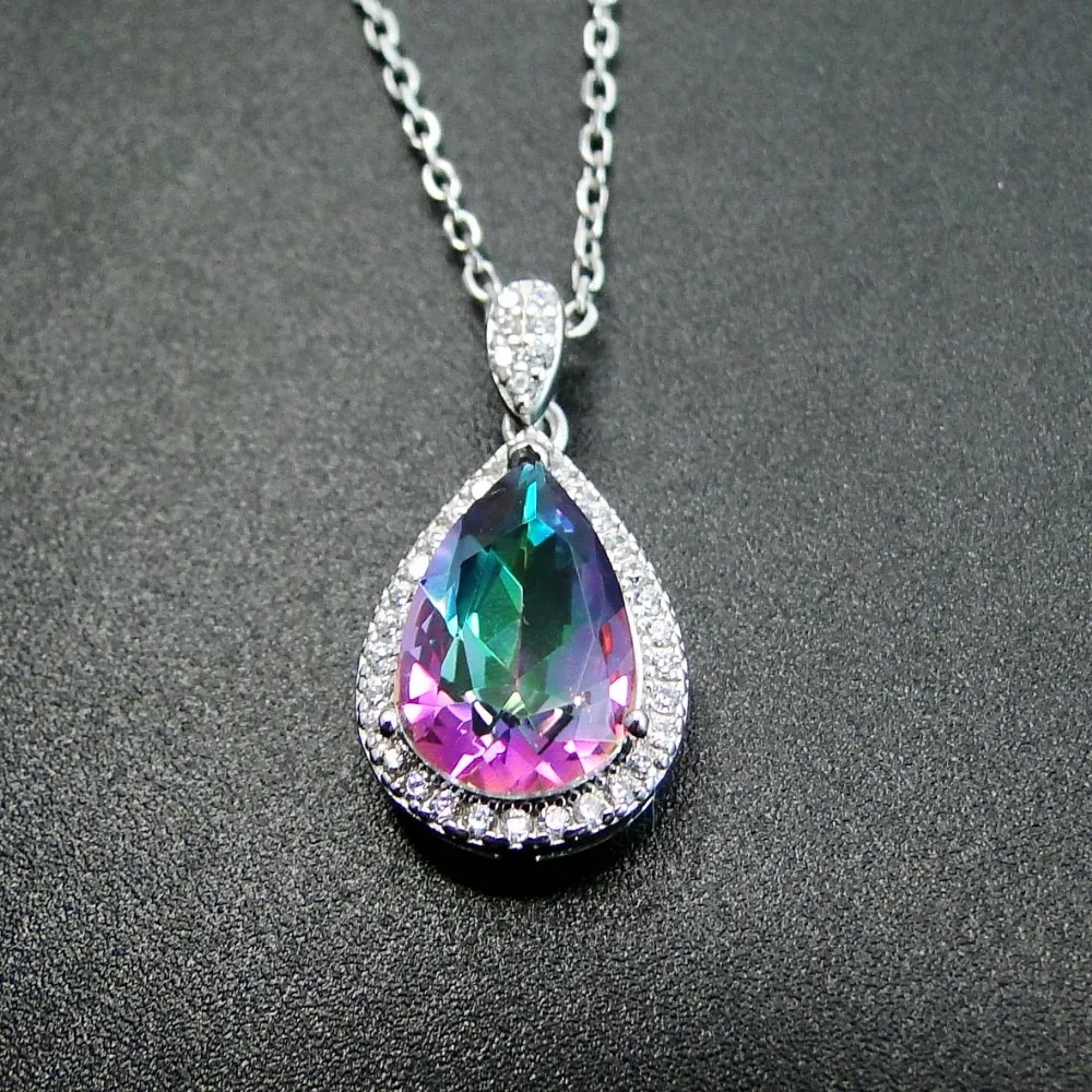mystic topaz necklace