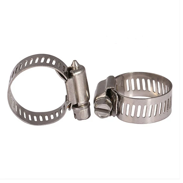

SHGO HOT-Stainless Steel Adjustable Worm Gear Pipe Clip Hose Clamp 21-38mm 5pcs