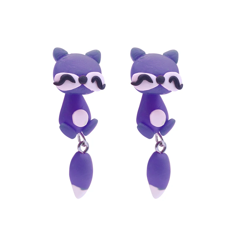Handmade-Fox-Polymer-Clay-Earrings-Cartoon-Fox-Earings-DIY-4Colors-Cute-Animal-Stud-Earrings-For-Women (1)