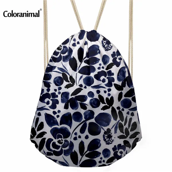 Coloranimal цветочный принт женские сумки на завязках для путешествий Mochila Feminina Cinch Sack Bag Trend бренд String сумка рюкзак и сумка dos - Цвет: CC4253Z3