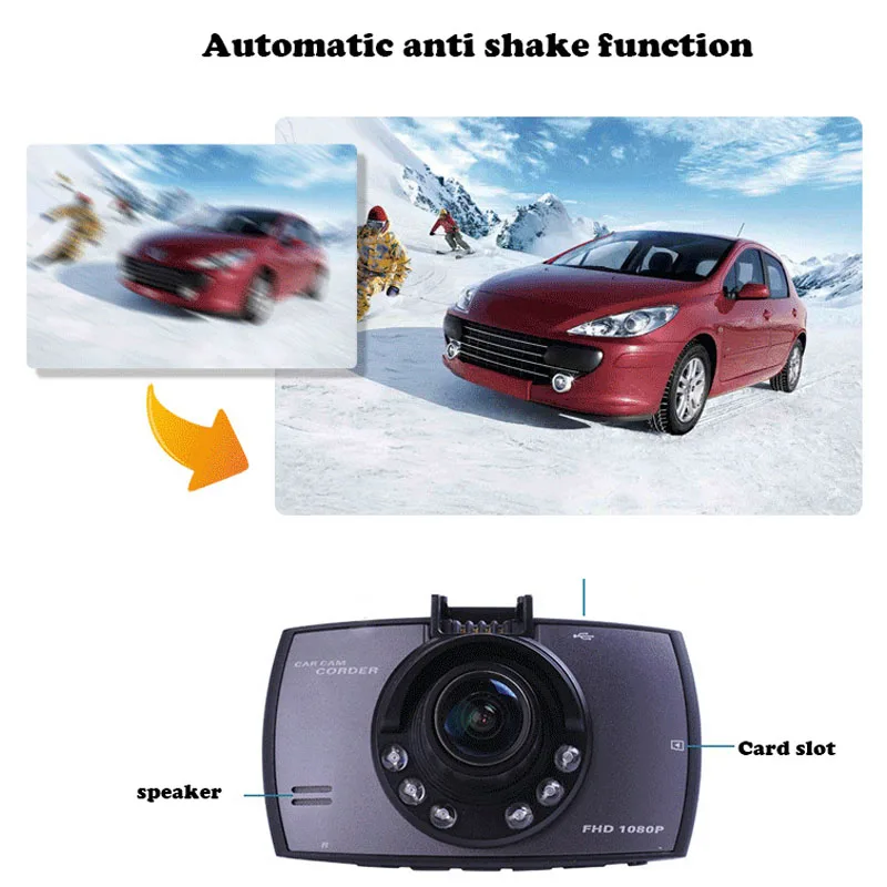 Авто 1080p Высокое разрешение ночного видения автомобиля страховка тире камера
